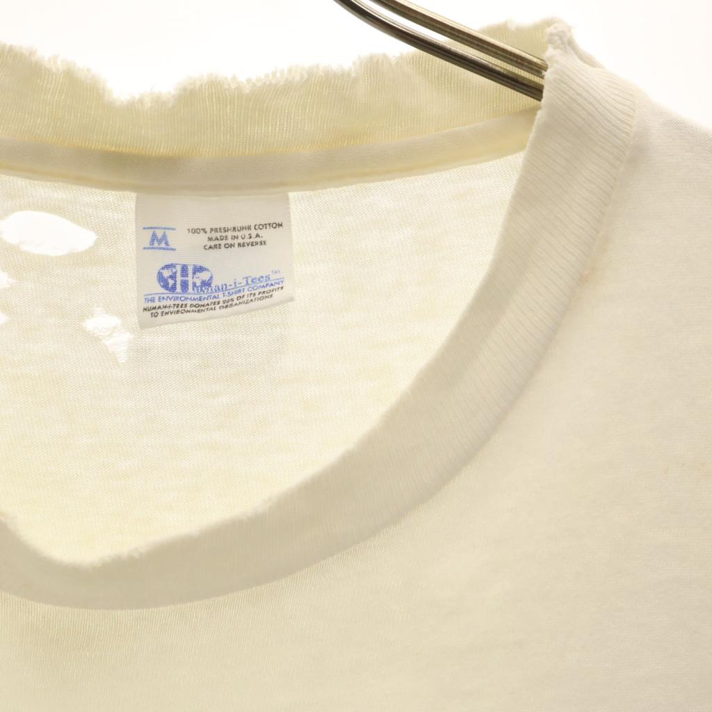 Human-i-Tees 90s Old Human Eye Made In USA Panda Print Short Sleeve T-shirt Men's Used