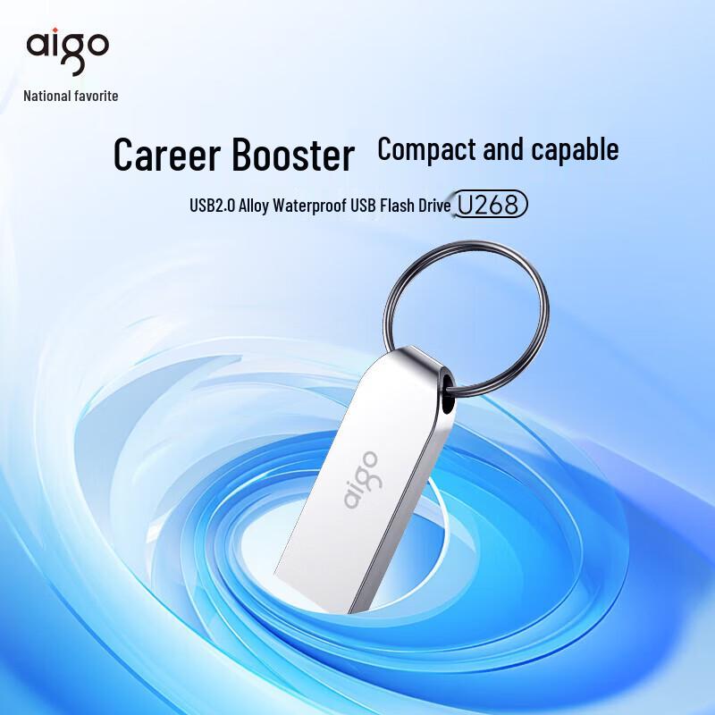 aigo U268 64 ГБ USB 2.0 Портативный металлический флеш-накопитель