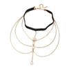 Butterfly Lace Pearl Leg Chain Multi-layer Body Jewelry Summer Women Leg Chain  Beach