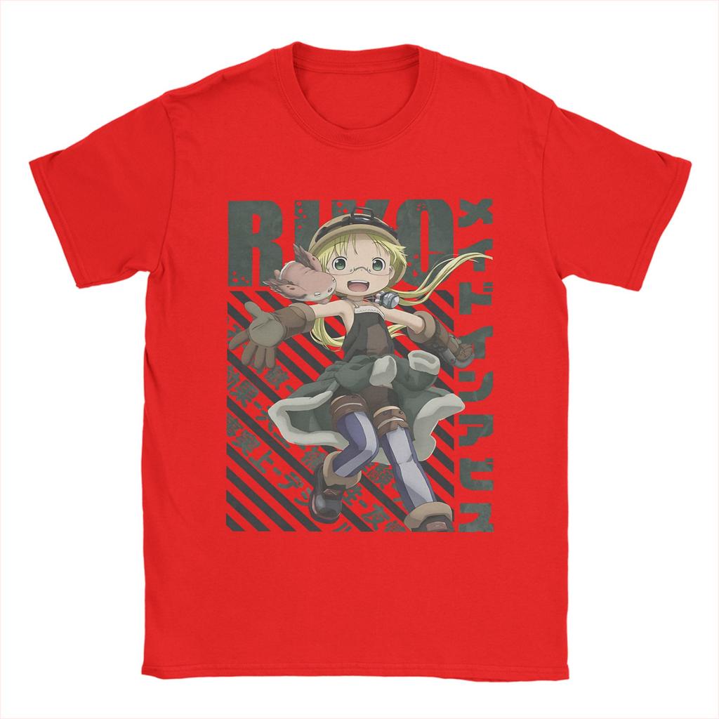 Mens T Shirt Made In Abyss - Riko T Shirts Harajuku Summer Tee Shirt Y2K Casual Pattern Cotton Clothes Gift