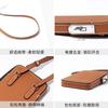 New Fashionable Versatile Lock Mobile Phone Bag Palm Pattern Leather Box Bag Simple Solid Color Messenger Mini Bag Women