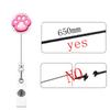 Silicone Plastic Badge Clip Cute  Paw Badge Reel Crocodile Clip Badge Reel Telescopic Swivel Alligator Clip For Lanyards Id