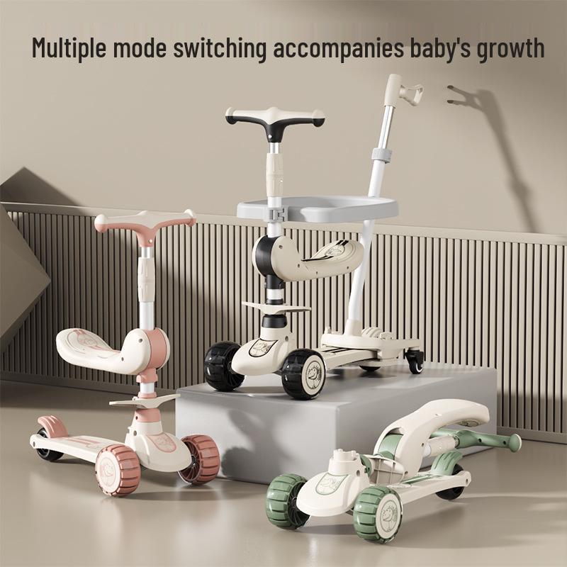 Skládací dětská koloběžka pro věk 1-6 let - Perfektní narozeninový dárek