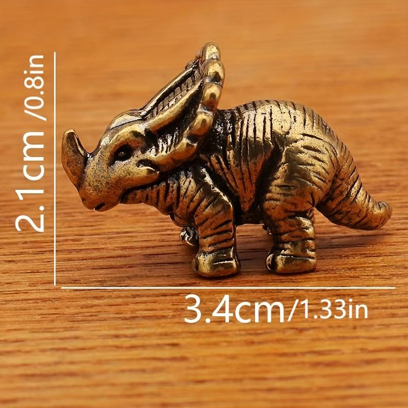 Miniature Antique Jurassic Brass Dinosaur Ornaments Figurines Bronze Dinosaur Statues Copper Mini Desktop Crafts Home Decor Gift