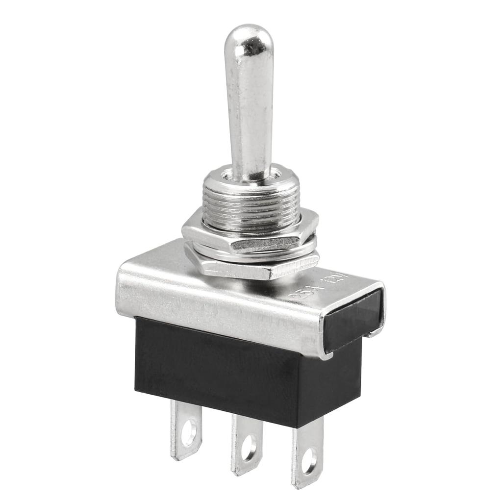 Heschen Metal Toggle switch Flick Flip, KN3D-103, 12V 25A, SPDT, ON/OFF/ON, 3 Positon, 3 Pin, for Car Dash Light