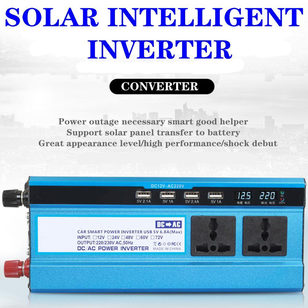 DC 2200/4000W 12/24V To AC 220V Adapter Charging Converter Car Inverters Modified Sine Wave Solar Power Voltage Transformer