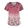 Women's V-neck Fashion Casual Printed Tops And Protective Workwear