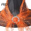 Atmungsaktives Hexenkostüm Gotischer Hut für Damen, 15 Zoll Zauberer Cosplay Oxford-Stoff Spitzes Zubehör Halloween-Kostüm, Party, Maskerade, Karneval,