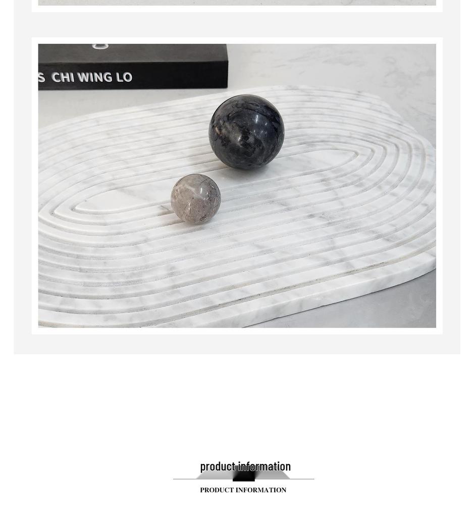 Modern Marble Tray Ornament for Living Room, Bedroom, and Hotel Décor