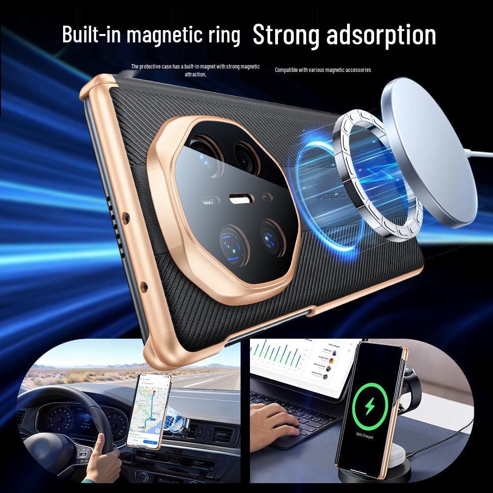 Huawei Mate X6 Folding Screen Magnetic Protective Case, Anti-Fall, Dual-Axis, Full Coverage.