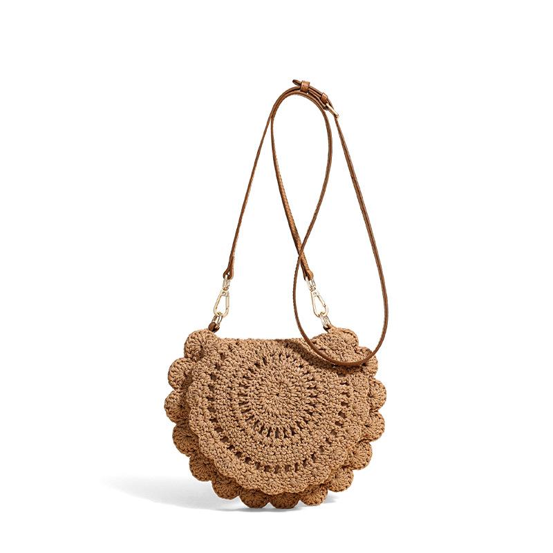 Handwoven Bag Women'S Bag Summer Versatile Shoulder Bag Small Bag Vacation Beach Bag Messenger Bag