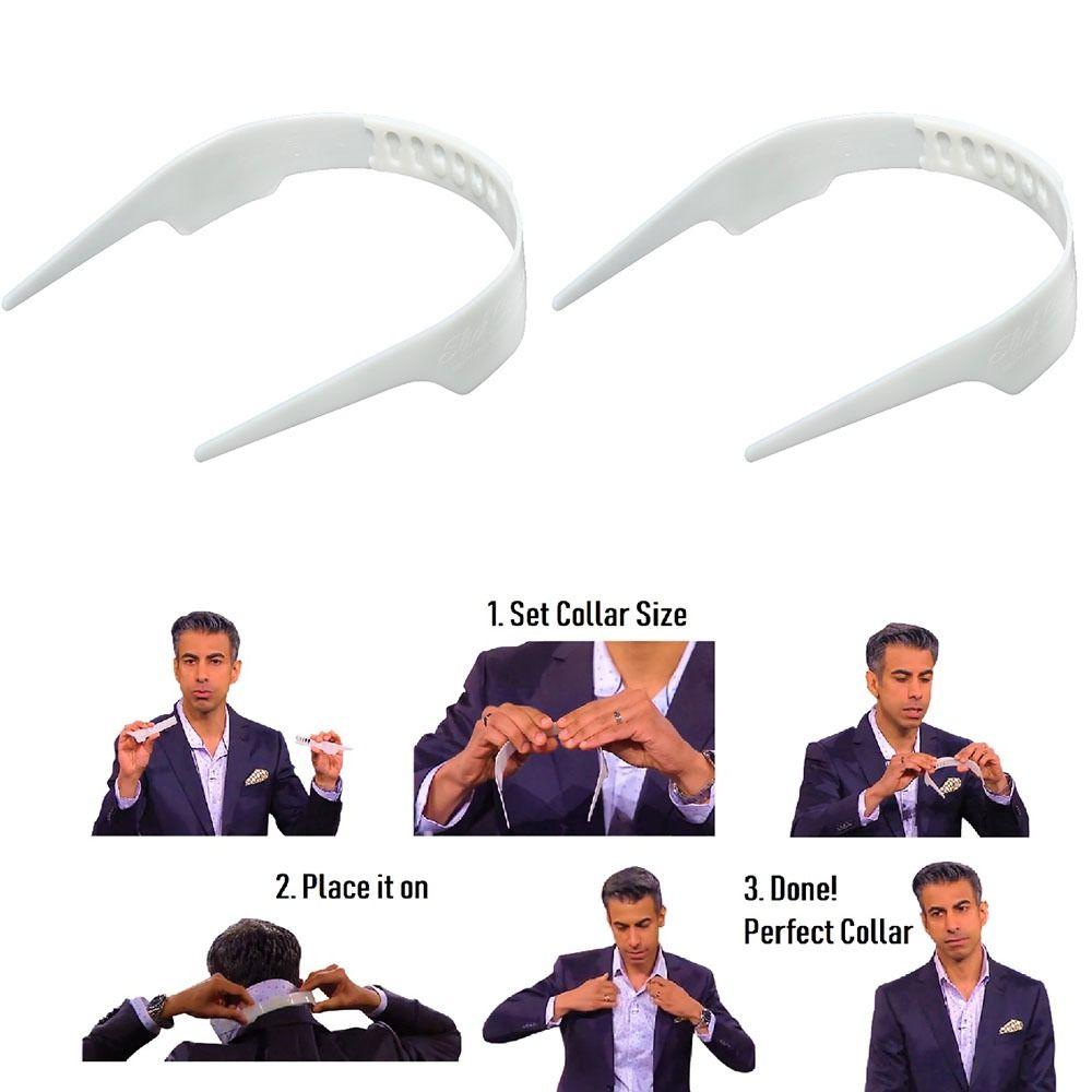 1/2 PCS Adjustable Shirt Collar Support Shaper Plastic T-Shirt Stand Collar Shaper Shirt Anti-roll Fixed Shaper Collar Stays