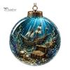 Acryl Ozeanleben Kollektion Weihnachtsbaumkugel Ornament, Klarer Meeres-Leuchtstern Fisch Feiertags-Tischdekoration zum Aufhängen für Weihnachtsbaum,