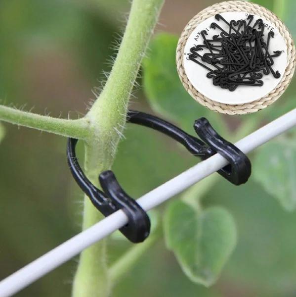 50pcs Adjustable Plastic Plant Ties Reusable Garden Tree Climbing Bracket Plant Vine Tomato Stem Clamp Ties