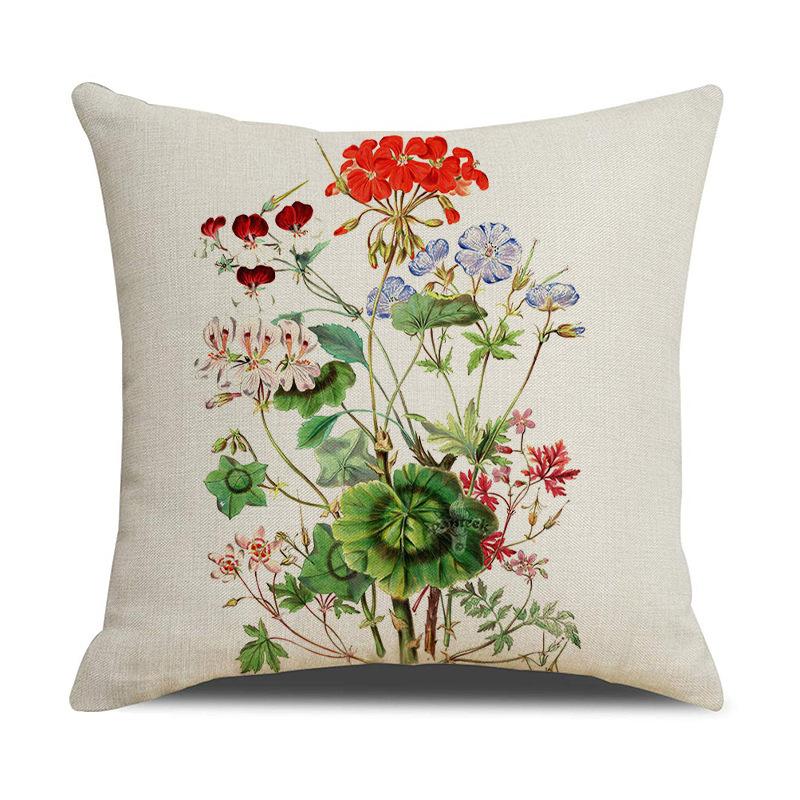 Home Decor Colorful Floral Pattern Throw Pillow Covers Pattern Cushion Cover Suitable For Sofa Bedroom Car Pillow Cover