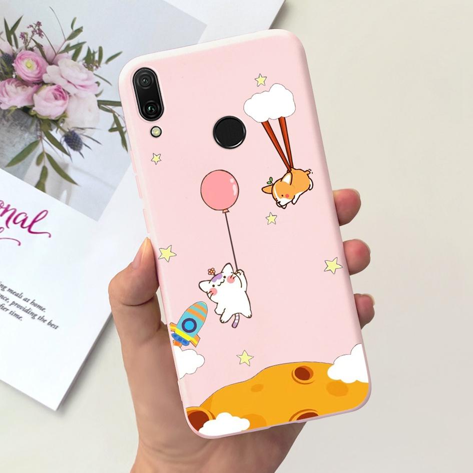 For Huawei Y9 2019 Case JKM-LX2 JKM-LX3 Cover Cute Cat Heart Dinosaur Capa Soft Slim Coque For Huawei Y9 Prime 2019 STK-L21 Case