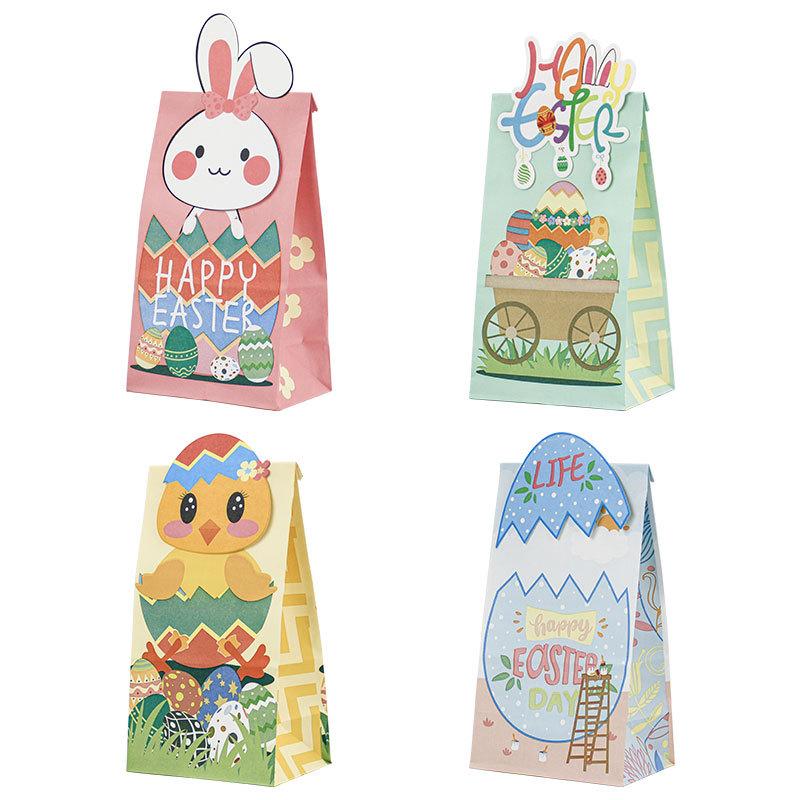 

Diy Easter Three-Dimensional Gift Bag, Rabbit And Chicken Egg Model, Holiday Party Candy Packaging Food Bag