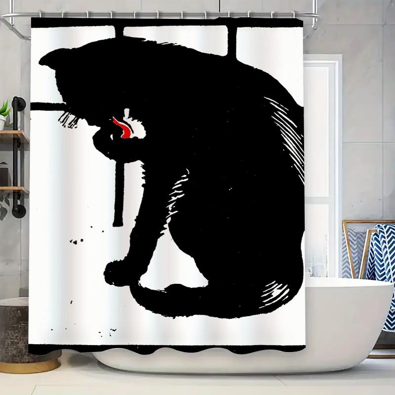 

Vintage-inspired Black White Bath Shower Curtain Set: Perfect for Retro Decorations 90x180cm