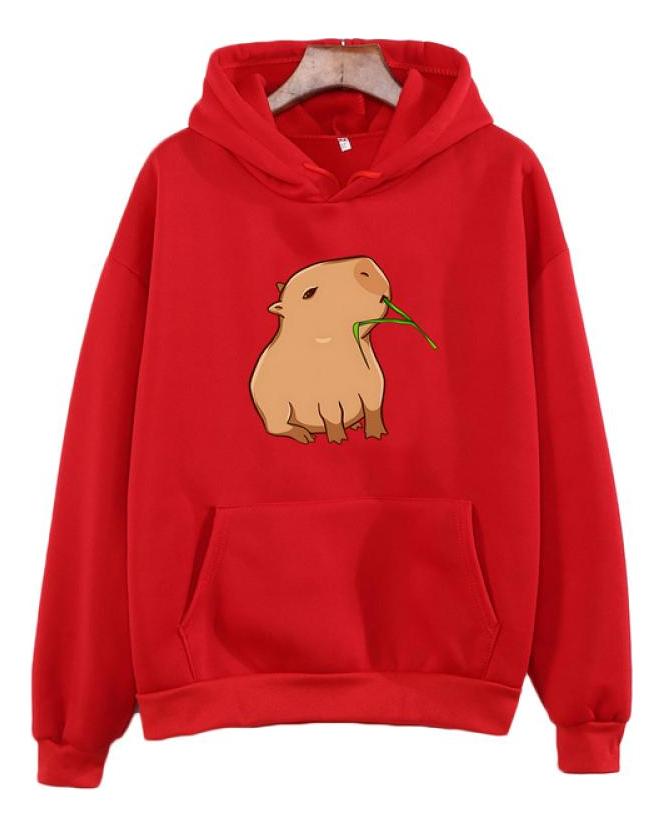 Funny Capybara Print Mikina Dámské/Pánské Kawaii Kreslené topy Mikina pro dívky Unisex Fashion Harajuku Grafické Pulovry s kapucí