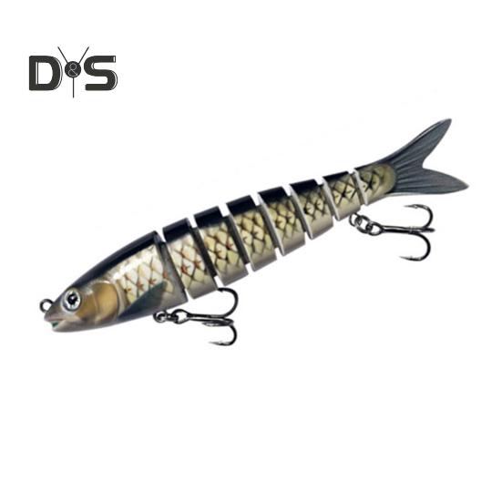 

13,5 см/19 г многосочлененная рыболовная приманка с крючками, медленно тонущий, 8-секционный, свимбейт, бионический, жесткий, искусственный, аксессуары для пресноводной и соленой рыбалки J