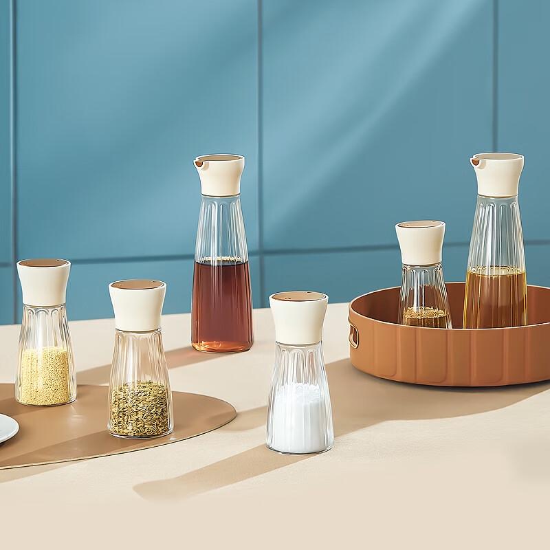 BAILOCK 7-Piece Glass Kitchen Oil & Seasoning Set