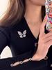 Luxury Butterfly Pearl Brooch for Women - Elegant Autumn/Winter Accessory for Suits and Coats