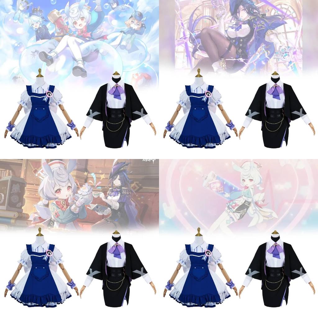 Genshin Impact Cosplay Outfit For Klee Featuring Cute And Vibrant Blue And Black Colors