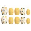 Short Yellow Flower Nail Stickers Spring Minimalist Style DIY Manicure Accessories for Women