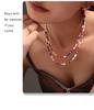 Bohemian Multi-Color Beaded Necklace with Glass Stones and Freshwater Pearls for Women