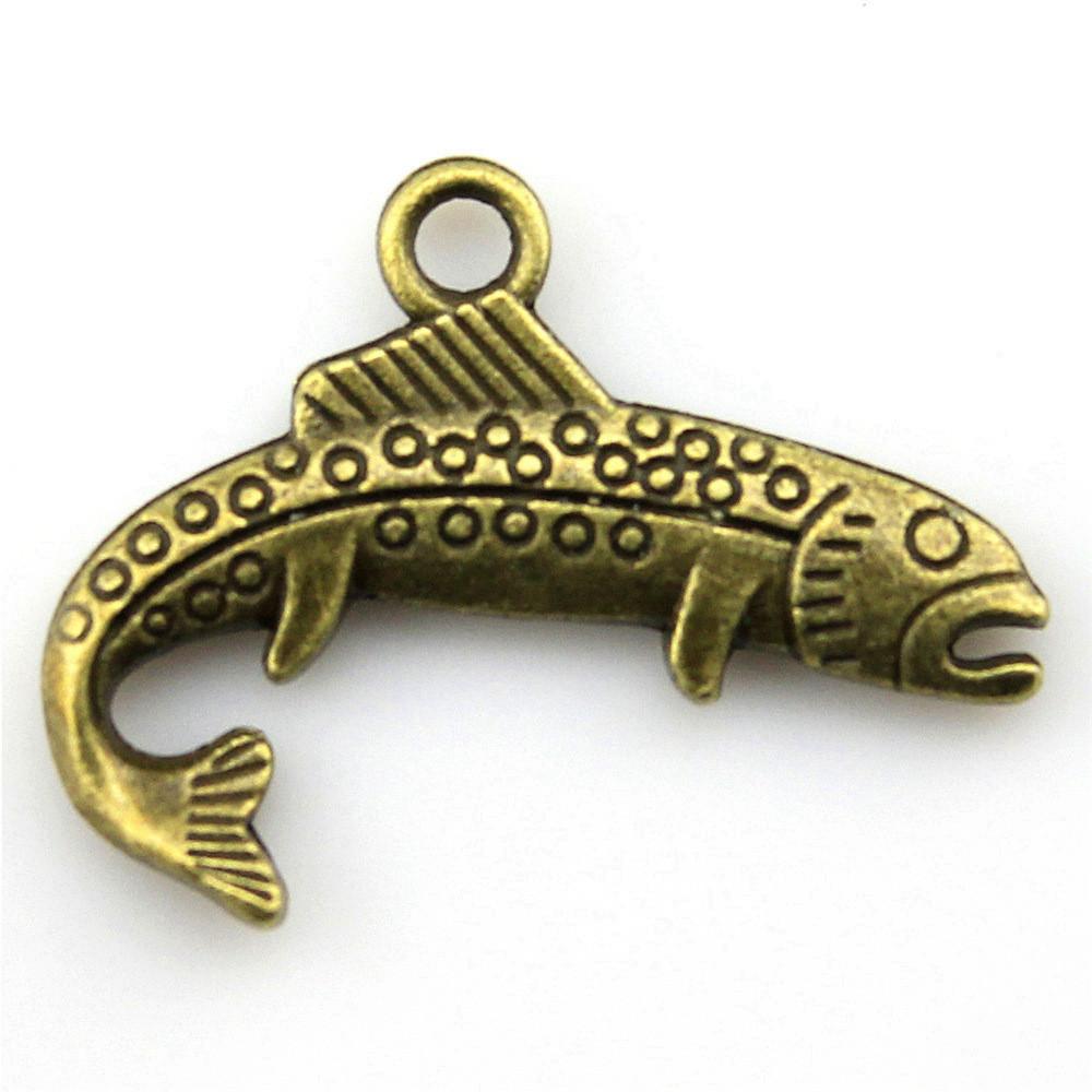 Fisch-Anhänger Vintage Legierung Anhänger Für DIY Schmuck Meeres-Thema Bastelbedarf
