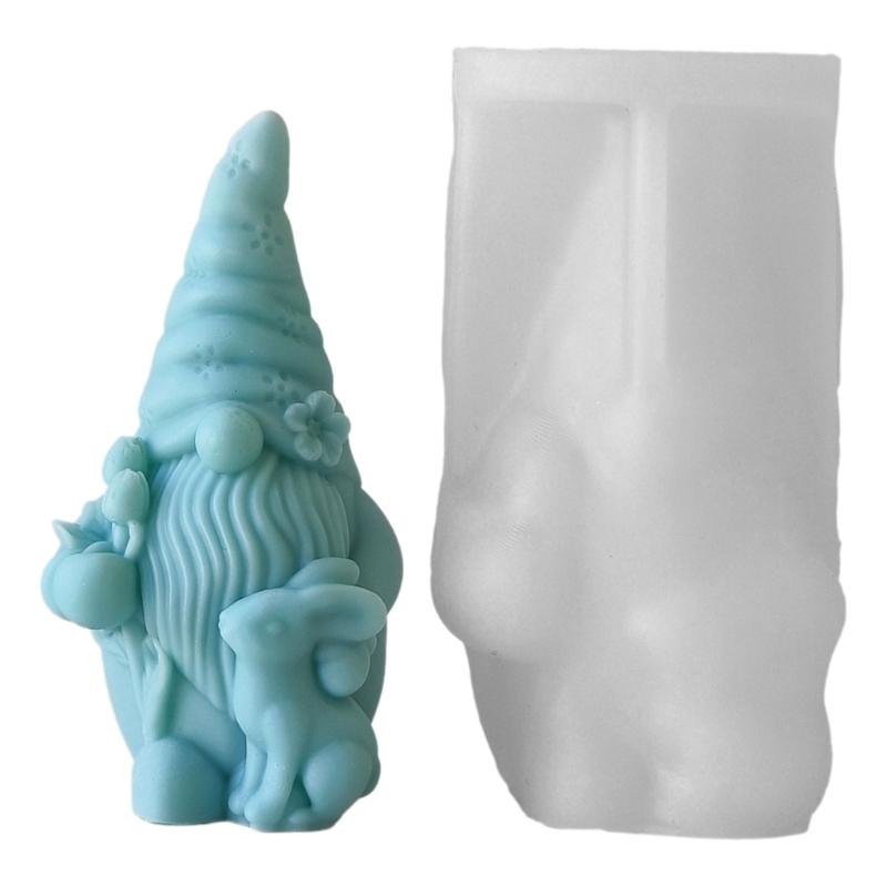 Zwerg-Silikonform zur Kerzenherstellung, 3D-Zwerg-Harz-Bastelformen, Silikonstruktur, geeignet für ästhetische Raumdekorationen