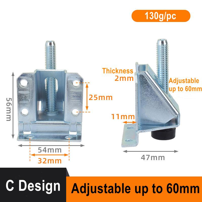 1 buc picior de nivelare pentru mobilă cu pad anti-alunecare pentru masă, dulap, reglabil, rezistent, picior de nivelare