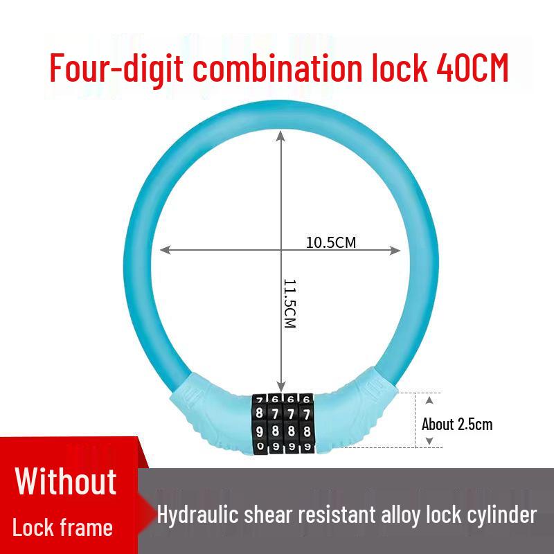Anti-Theft Bicycle and Electric Bike Cable Lock - Combination Lock for Mountain and Battery Cars.