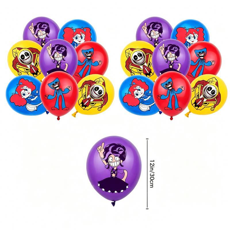 Set Decorazioni Festa di Compleanno Poppy Playtime Con Palloncini Per Celebrazioni