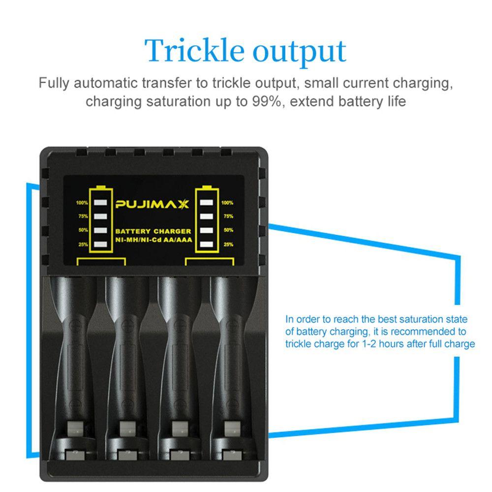 Durable LED Indicator Portable Fast Charging Dock Intelligent Battery Charger 4 Slot Adapter