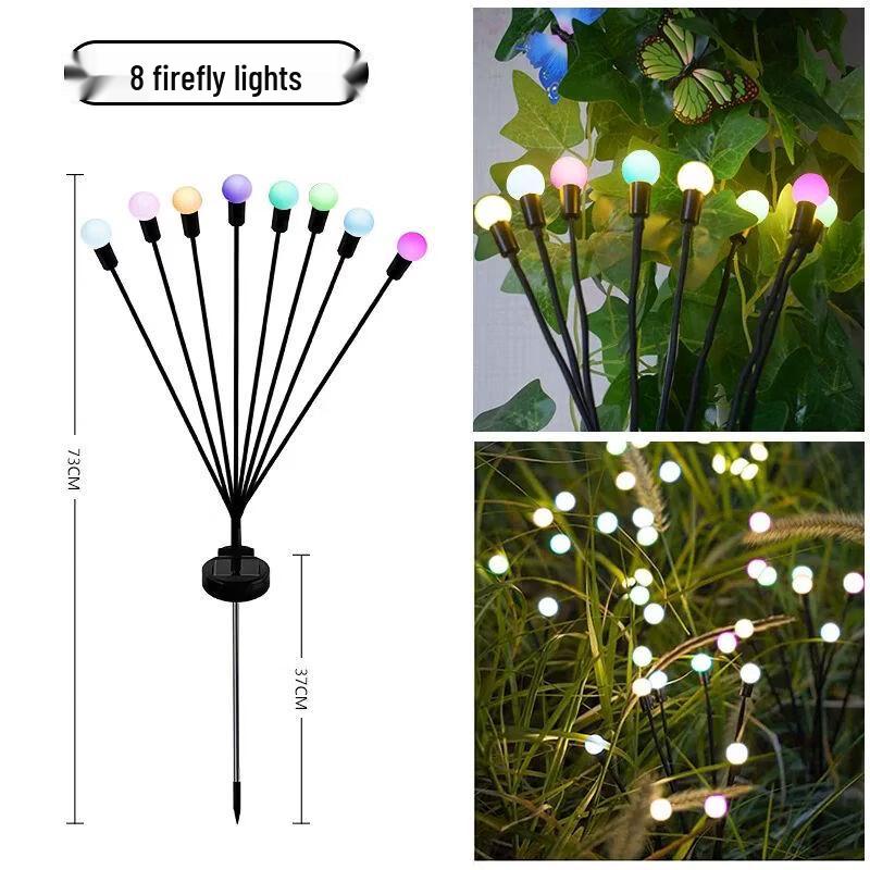 Outdoor Mushroom & Firefly Landscape Lights