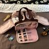 Zipper Closure Travel Toiletry Bag Double Side Open Women Cosmetic Tote  Unisex Toiletries