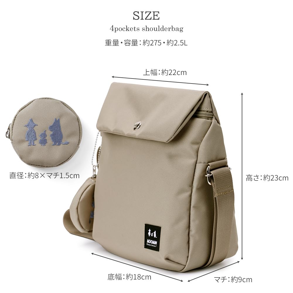 Shoulder bag Red [Moomin] 2.5L RMNK-01