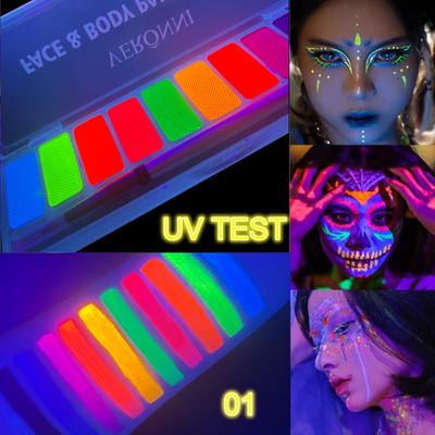 10-Color Neon UV Glow Paint Set - Fluorescent Oil for Face & Body Art, Perfect for Halloween, Parties, and Fancy Dress Makeup