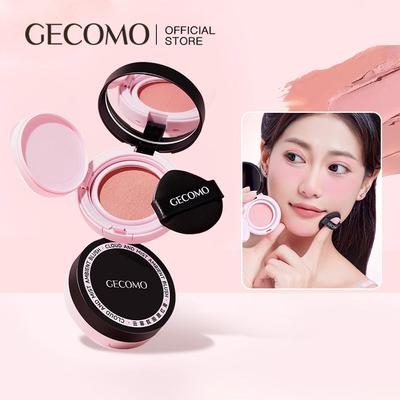 Luftkissen-Rougecreme, süßes koreanisches Rouge, mit Mini-Puff und Spiegel, hellt die Wangen auf, Rouge in natürlicher Farbe