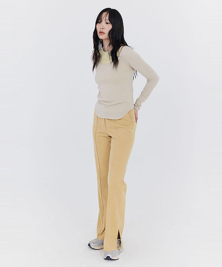 WNDERKAMMER Corduroy Semi-Bootcut Pants_Yellow