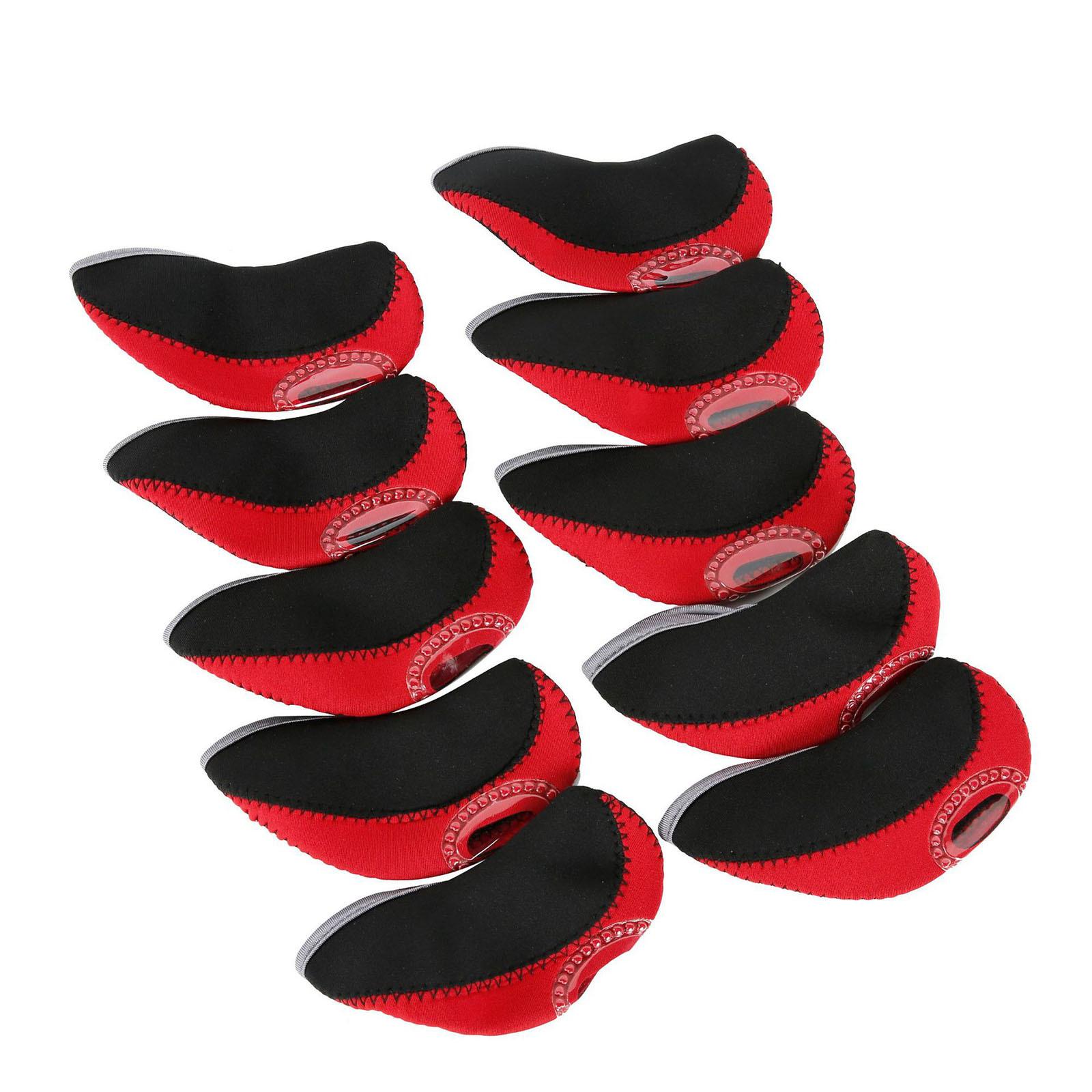 

10 шт. Професійні чохли для голови гольф-айронів, висококонтрастні кольори з прозорим віконцем, преміальні аксесуари для захисту гольф-клубу 10Pcs