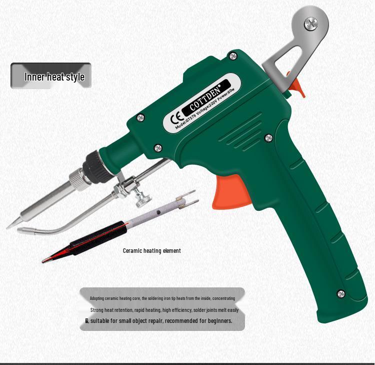 Grenzüberschreitendes Handheld-Elektrolötkolben-Set mit interner und externer Heizung, manueller Lötzinnzufuhr, 60W/80W.