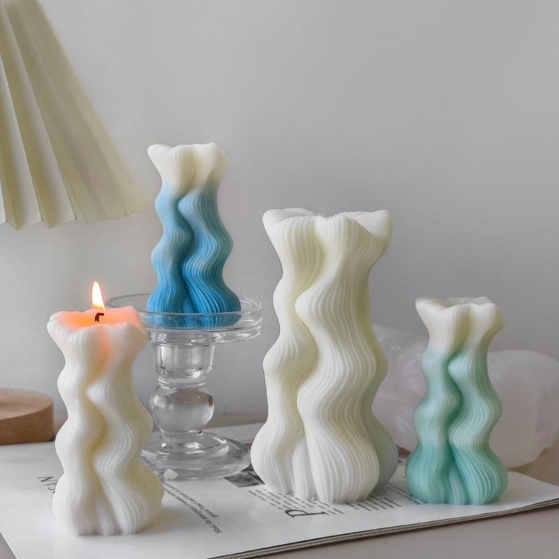 Geometric Rotating Silicone Candle Mold Silicone Scented Candle Mould for Geometric Scented Candle DIY Gift