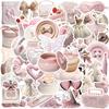 50 Pink Gentle Ballet Girl Stickers Laptop Suitcase DIY Waterproof Stickers Graffiti Stickers