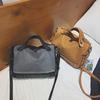Women Bag Autumn Winter PU Bucket Rivet Vintage Patchwork High-Capacity Shoulder Bags Handbag Women Messenger Bags