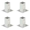 Day and Night - Day and Night Anchors for Posts 4 Units Galvanized Metal 71 Mm