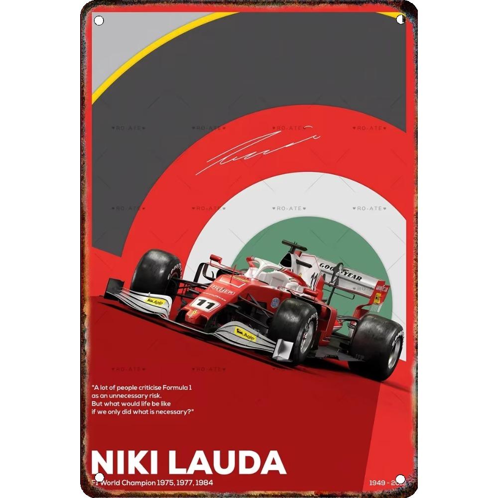 Vintage Formula Car Race Poster Home Garage Club Modern Wall Art Decorative Panel Mural Aesthetics