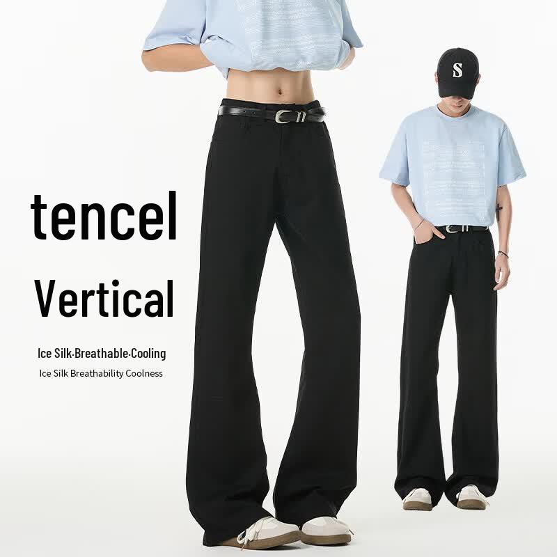 MEDE Men s Washed Straight Ice Silk Jeans 3XL