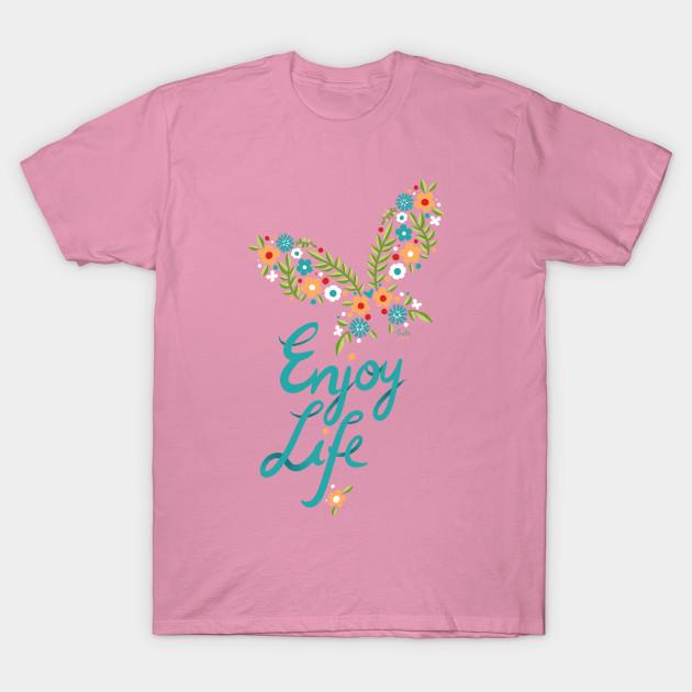 T Shirt Women Enjoy Life Harajuku Print Kawaii Tshirt Summer Short Sleeve Female T-Shirt Top Tee